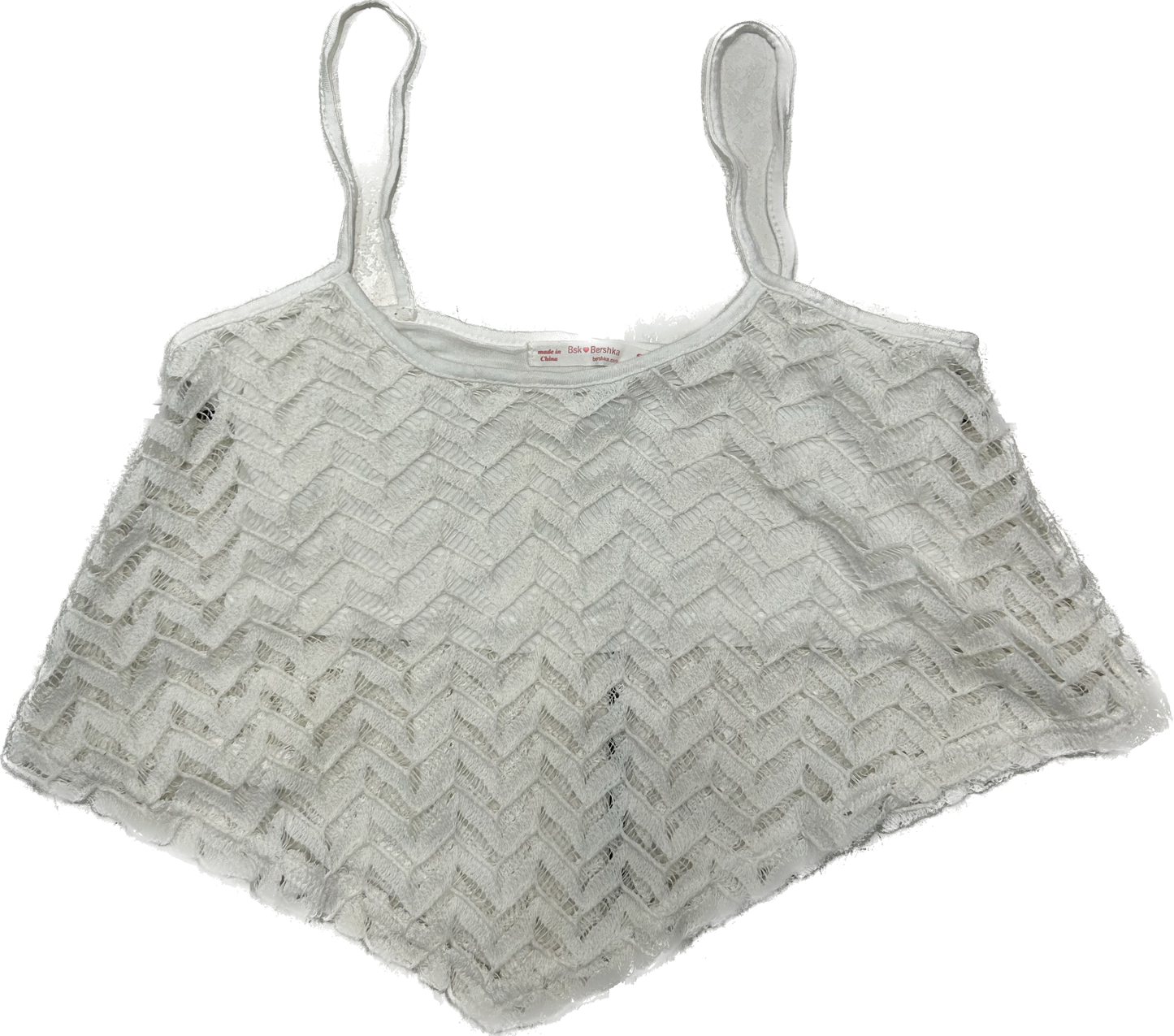 White Lace Fem Abstract Top