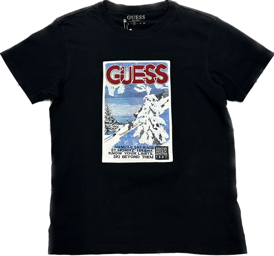 Guess Heavy Cotton Black Graphic T-shirt