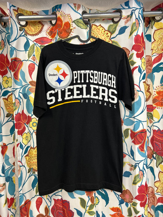 Reebok Steelers football black vintage t-shirt