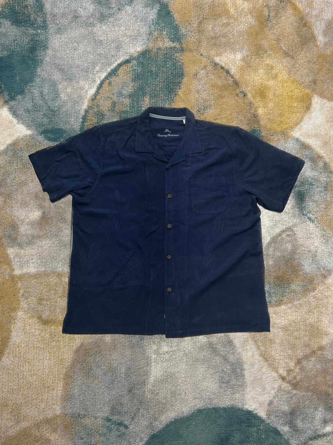 Dark Blue 100% Silk Summer Shirt