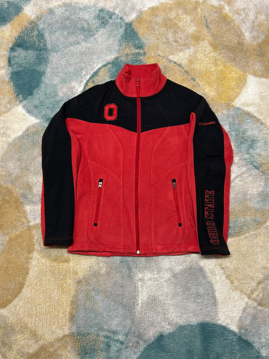 Columbia Hot Pink and black Ohio state fleece jacket