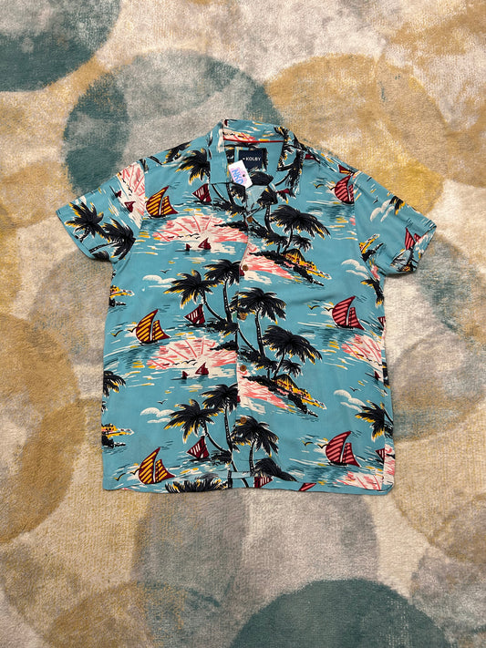 Light Blue Island Hawaiian shirt