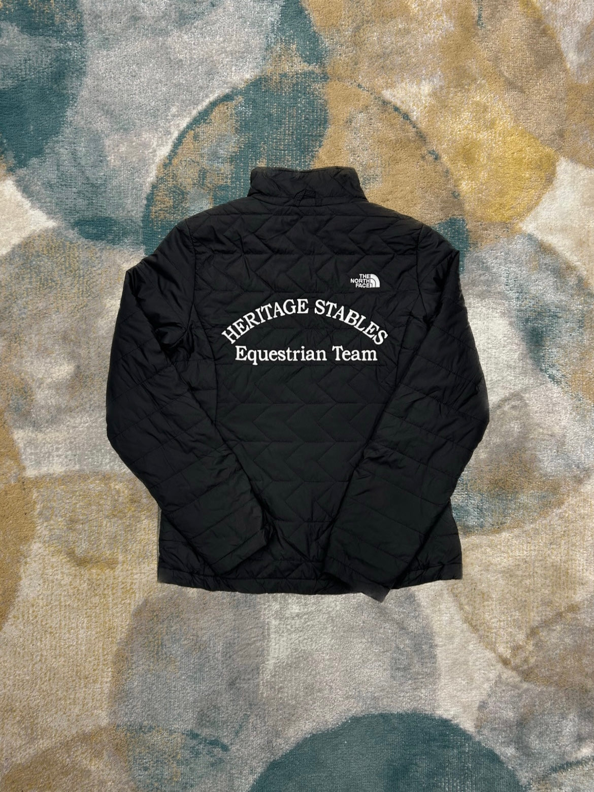 TheNorthFace Black Puffer Horse Racing Jacket