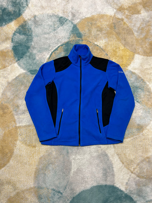 Columbia electric blue and black fleece jacket