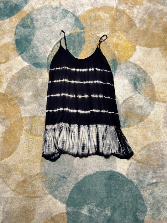 Flowy dark blue and white dress