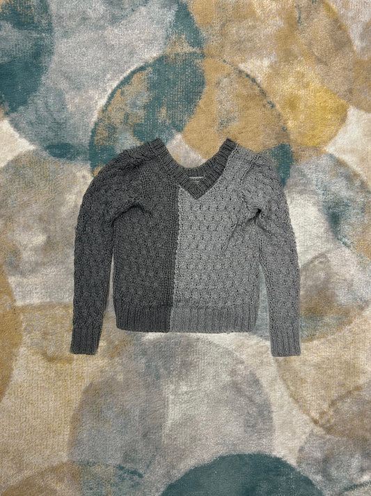 Y2K Dual Grey Cropped Knit