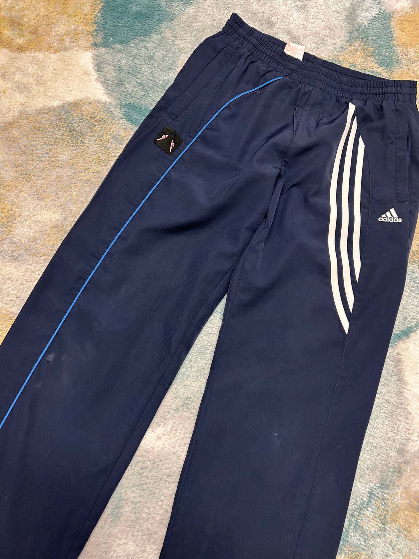 Adidas Dark Blue Parachute Trackpants