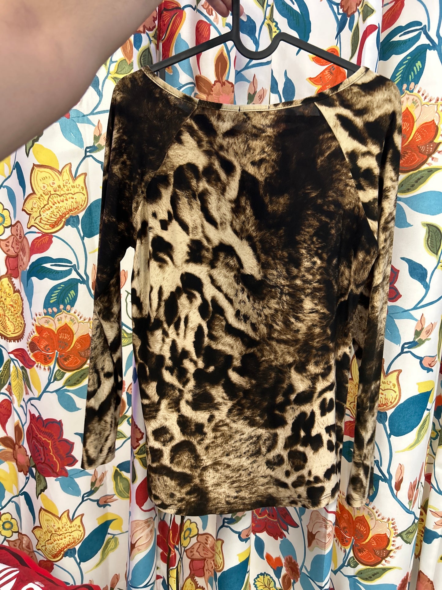Y2k animal print brown and black synched long sleeve