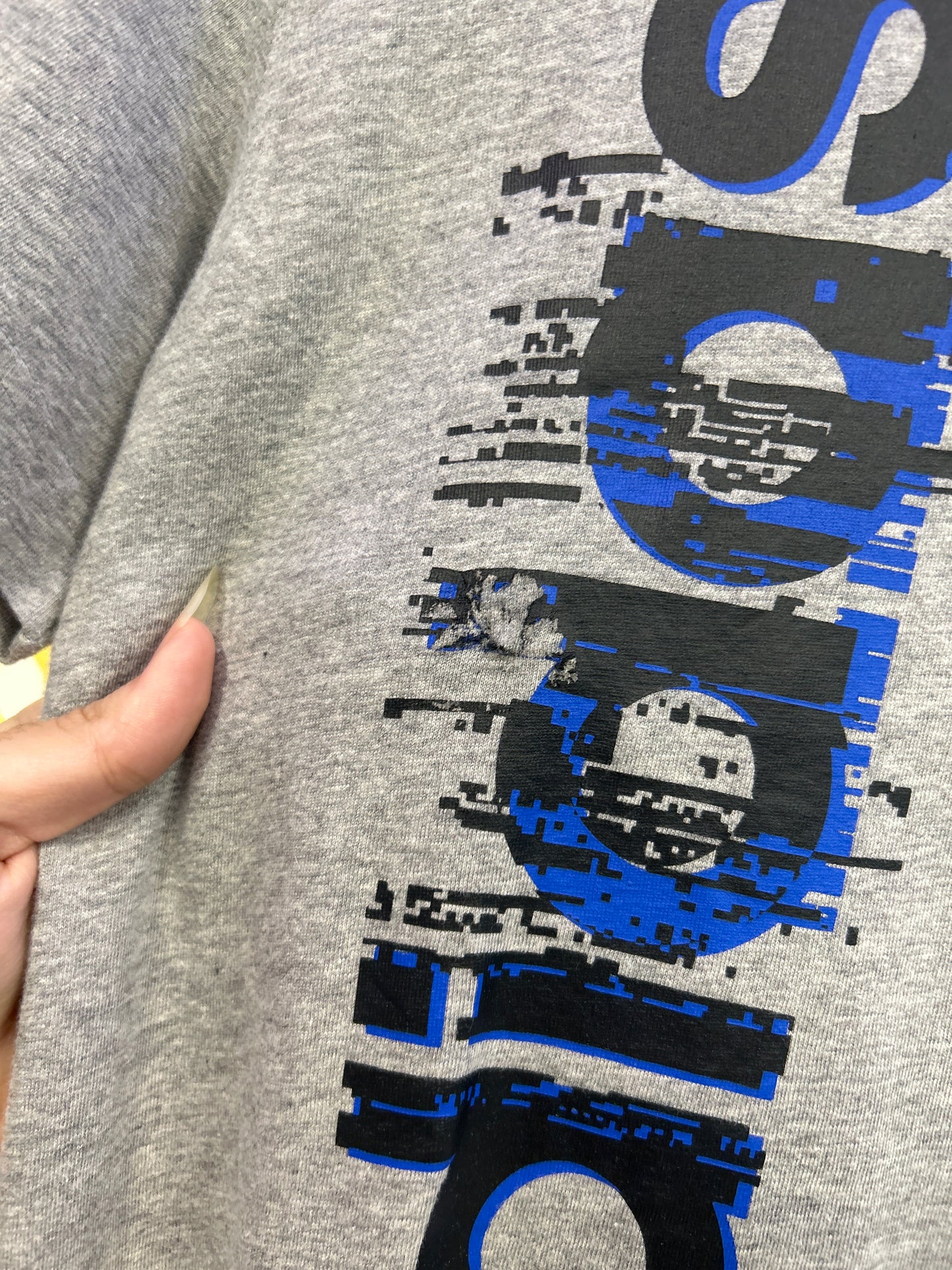 Adidas grey digital logo t-shirt