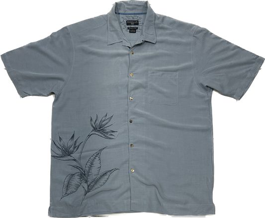 Light Blue Flower Summer Shirt