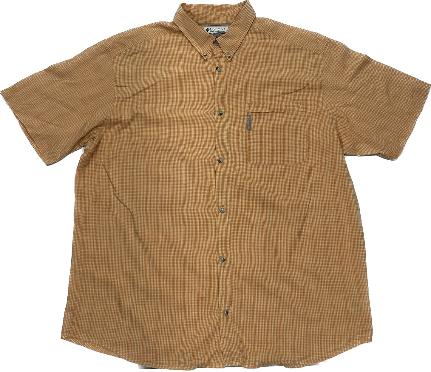Columbia Orange Plaid Shirt