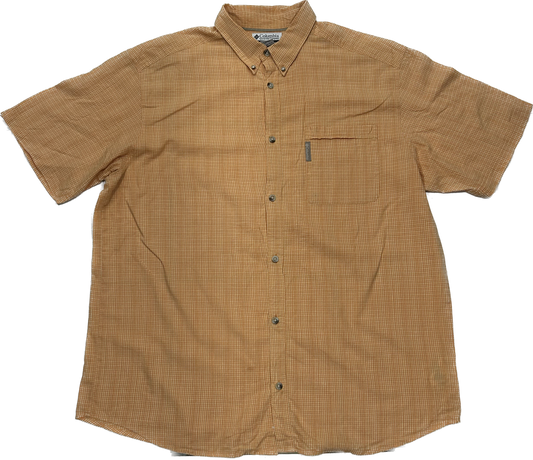 Columbia Orange Plaid Shirt