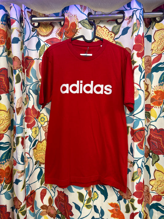 Adidas red Cotton T-shirt