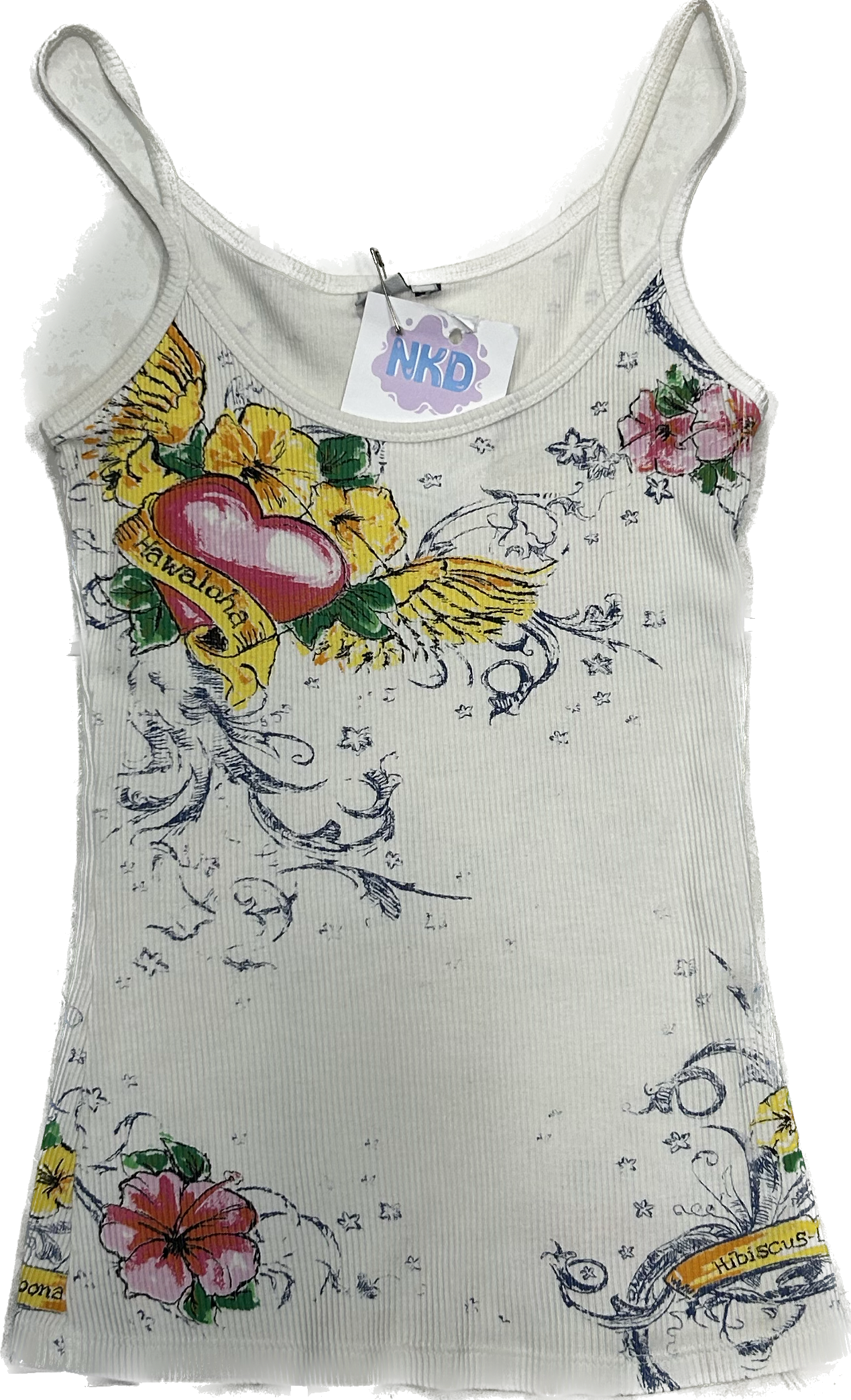 White Retro Tanktop