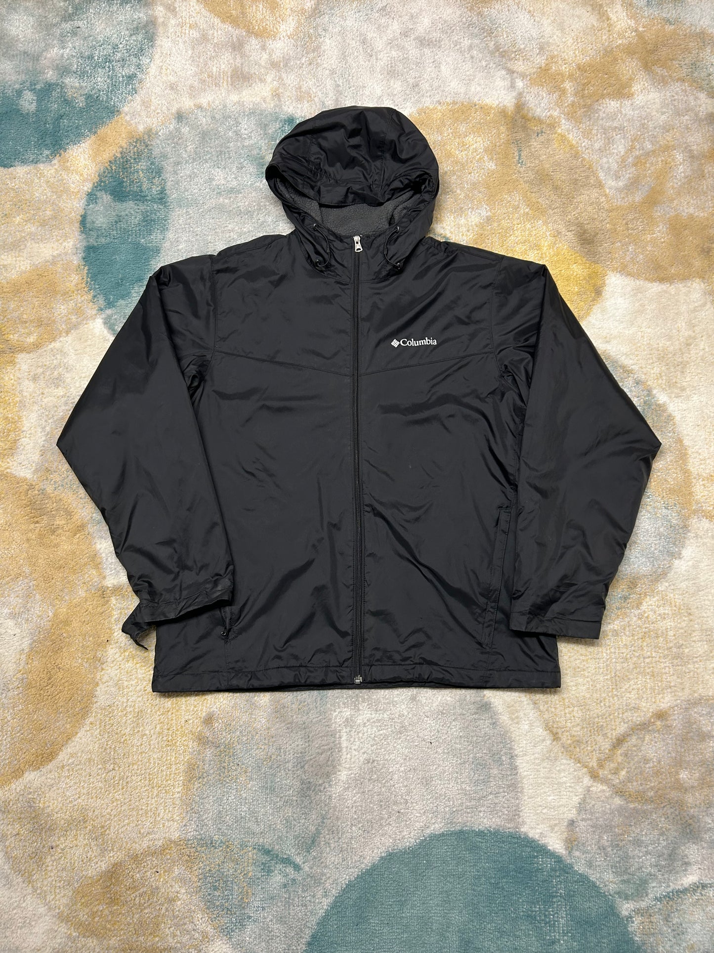 Columbia Black Waterproof Heavy Jacket with Fleece Interior