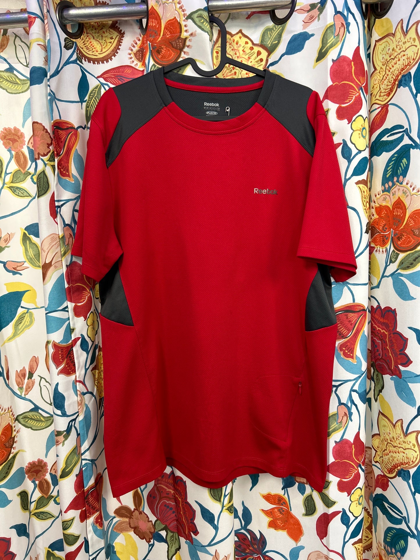 Reebok red and grey athletic t-shirt