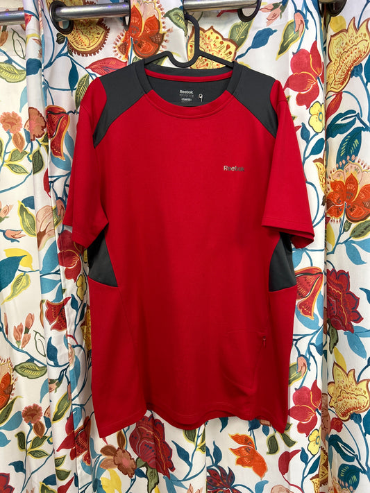 Reebok red and grey athletic t-shirt
