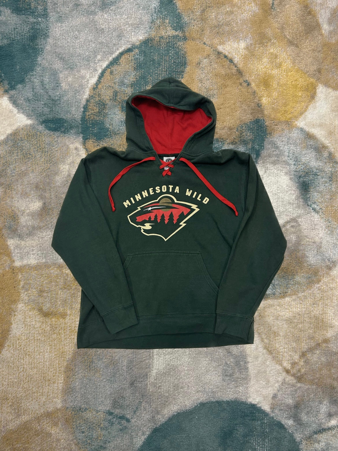 Forest green retro NHL hoodie