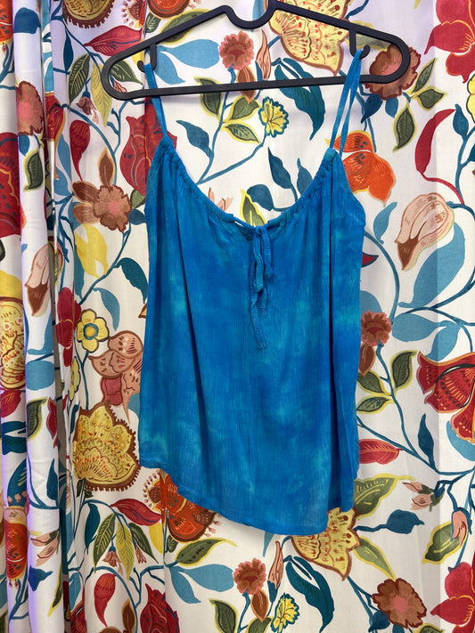 Y2k aquamarine blue tank top