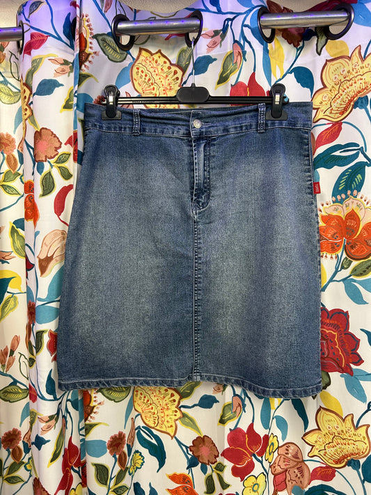Y2k midi denim skirt