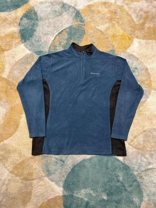 Columbia turquoise and gray light fleece Half-Zip