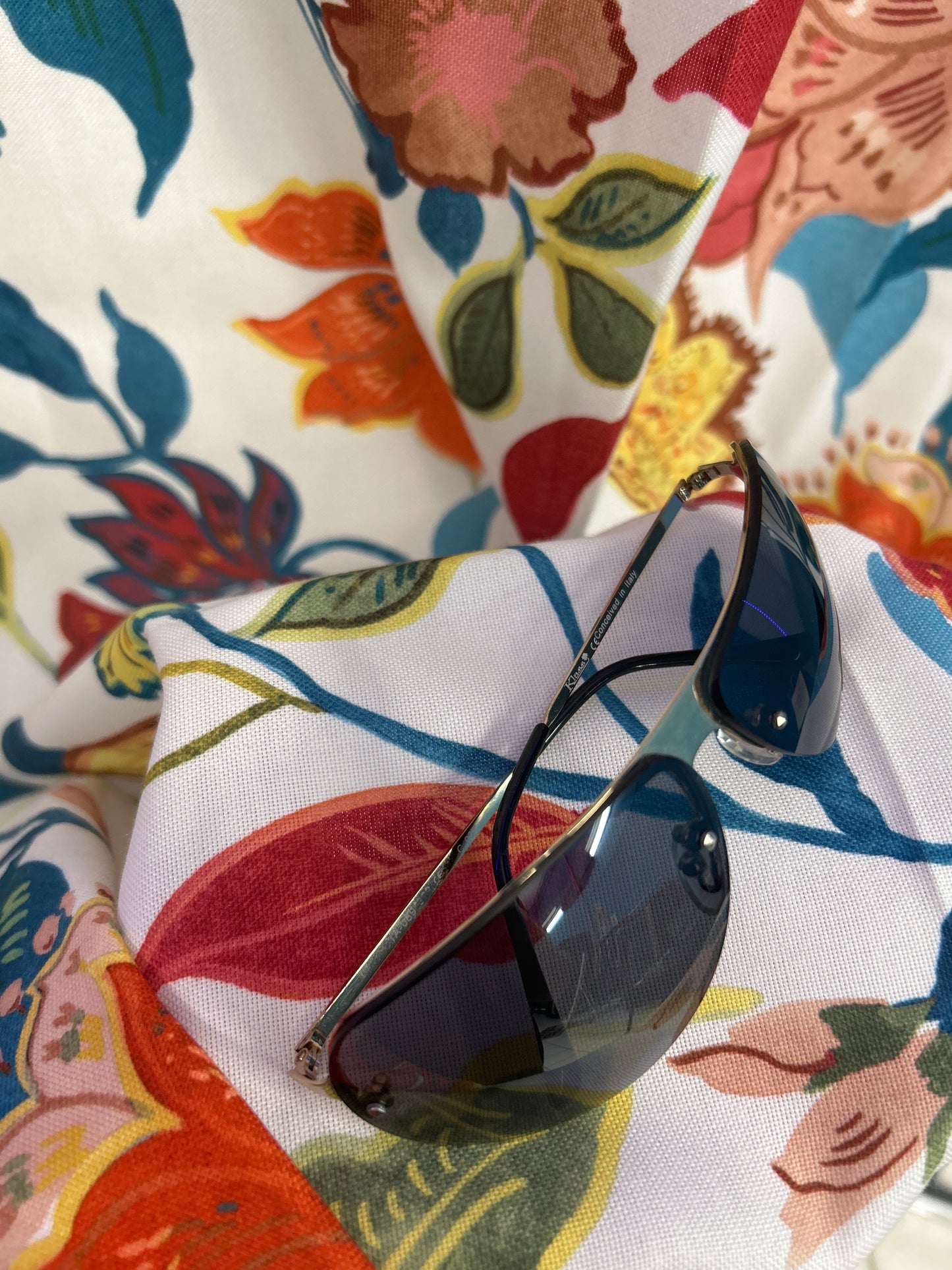 Silver metal and black deadstock shades with uv protection