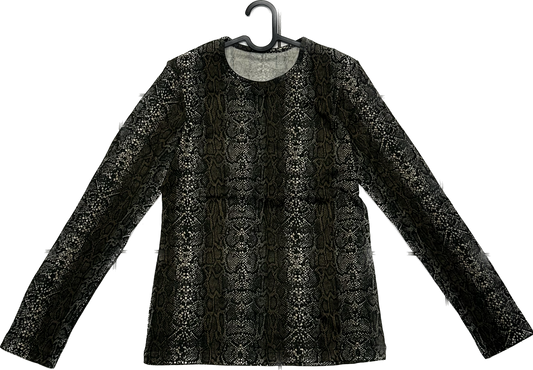 Brown and Black Leopard Print Retro Long Sleeve