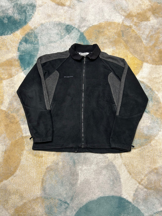 Columbia 90's retro black heavy fleece jacket