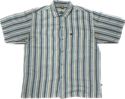 TheNorthFace A5 White Light Blue Grey Stripey Shirt