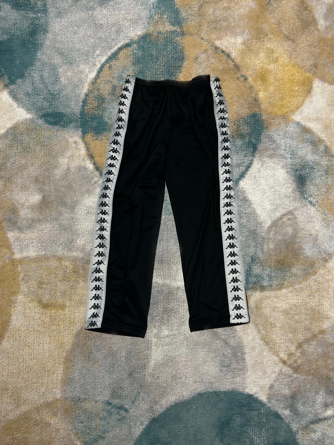 Kappa Black and White Retro Trackpants