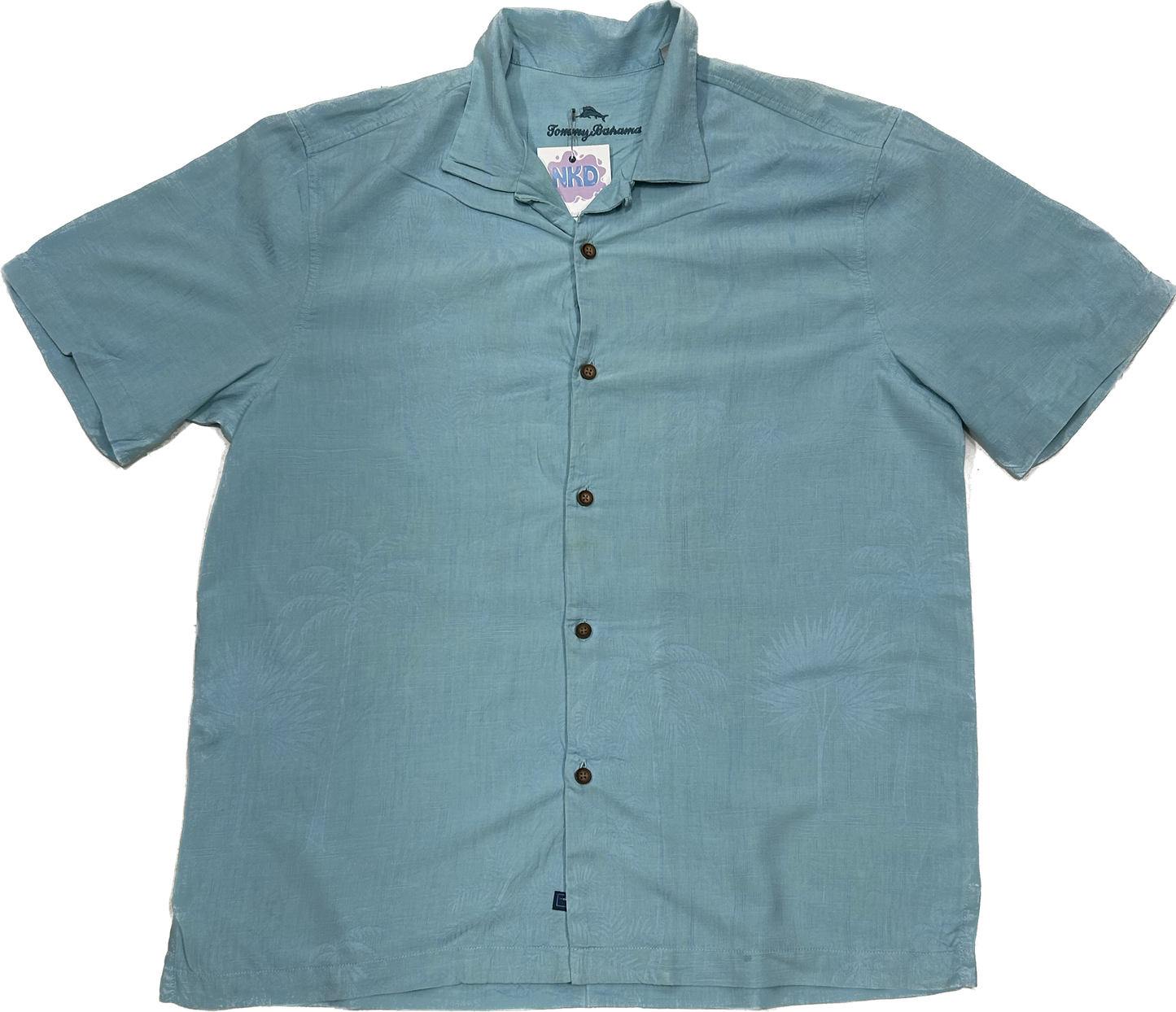 Light Blue Palmtree Summer Shirt