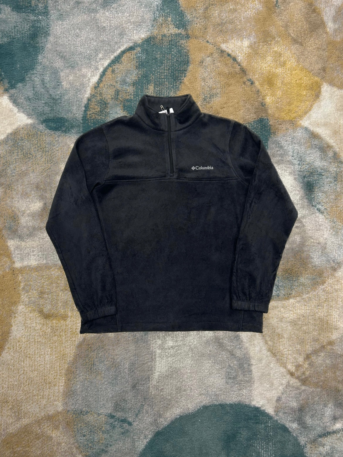 Columbia Black Half-Zip Heavy Fleece