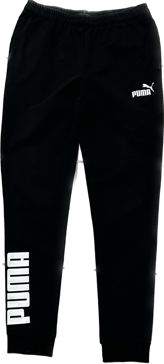 Puma Black Cotton Trackpants