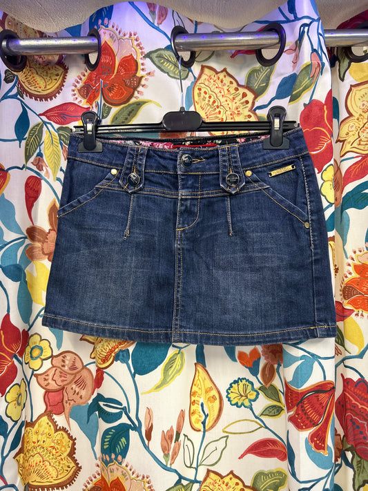 Y2k Pierre Cardin denim skirt