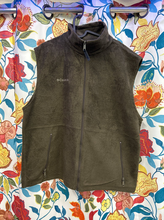 Columbia olive green fleece vest