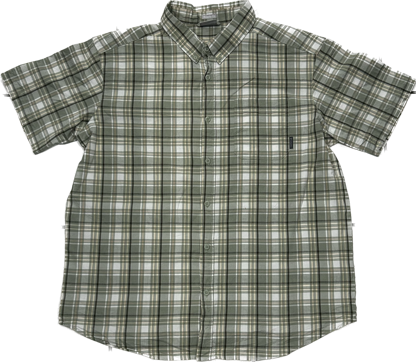 Columbia Pastel Green Plaid Shirt