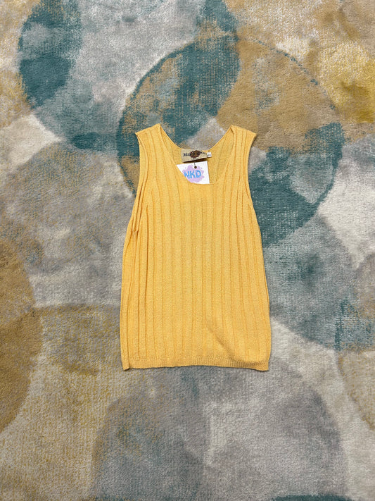 Y2k orange knit top