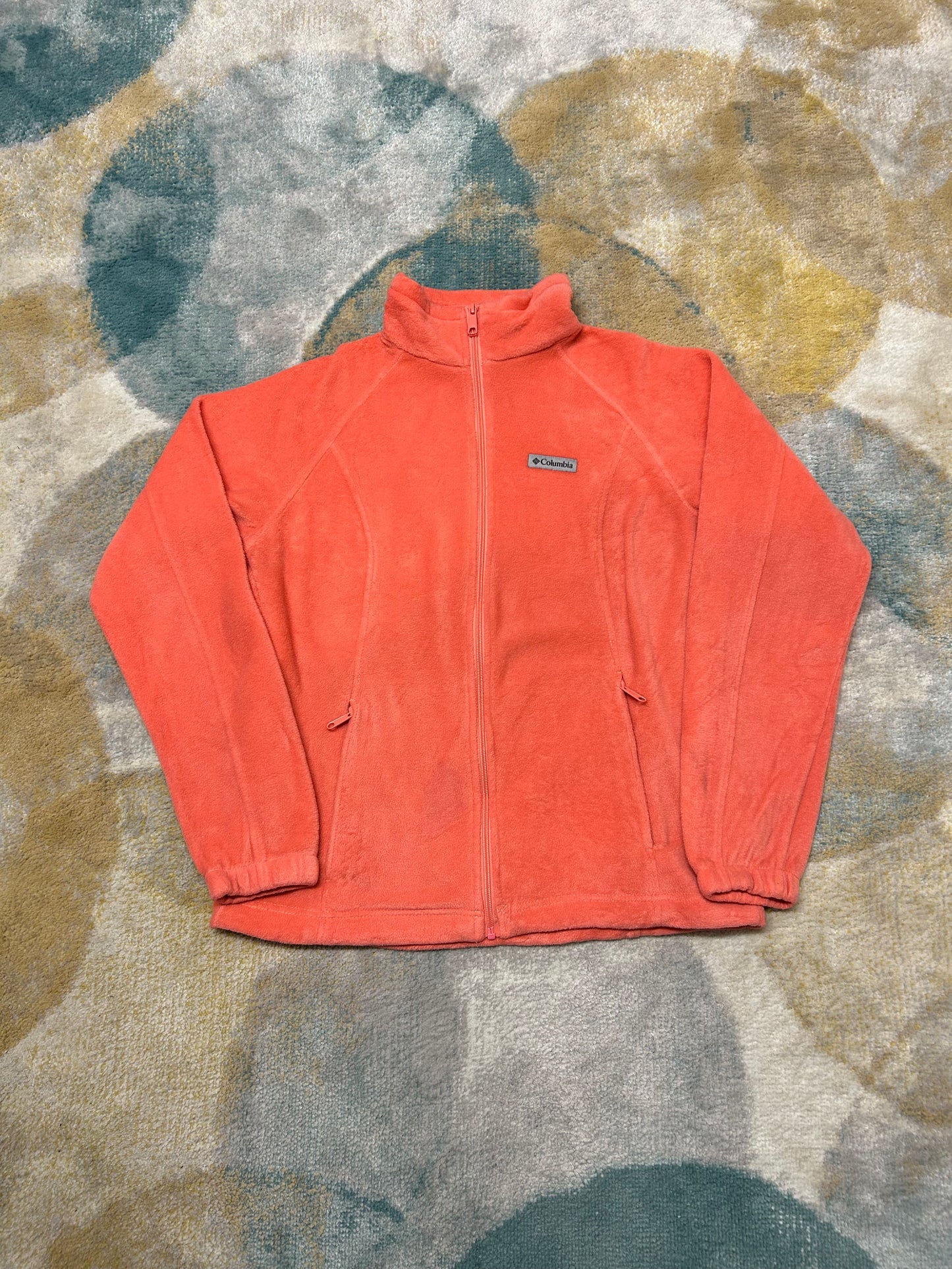 Columbia salmon pink heavy fleece jacket
