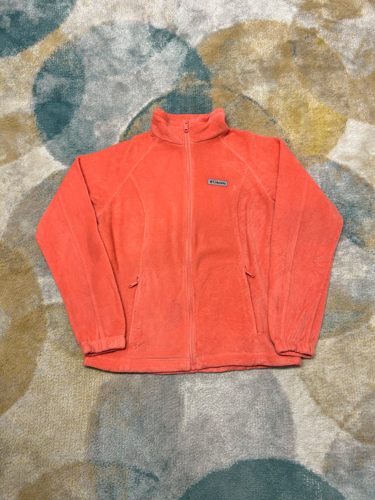 Columbia salmon pink heavy fleece jacket