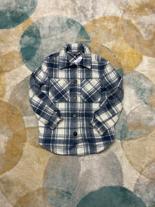 Blue and White Checkered Fleece jacket