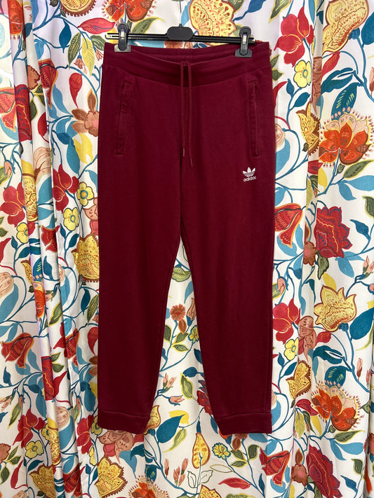 Adidas Burgundy cotton Trackpants