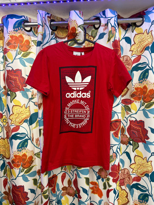 Adidas red Cotton T-shirt