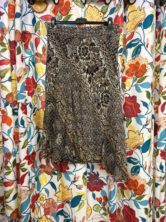Y2k animal print asymmetrical skirt