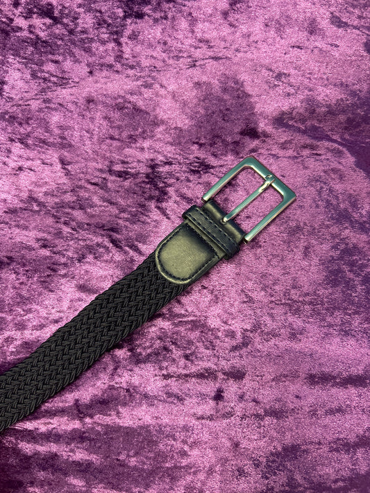 Dark Brown Cloth Elastic Belt