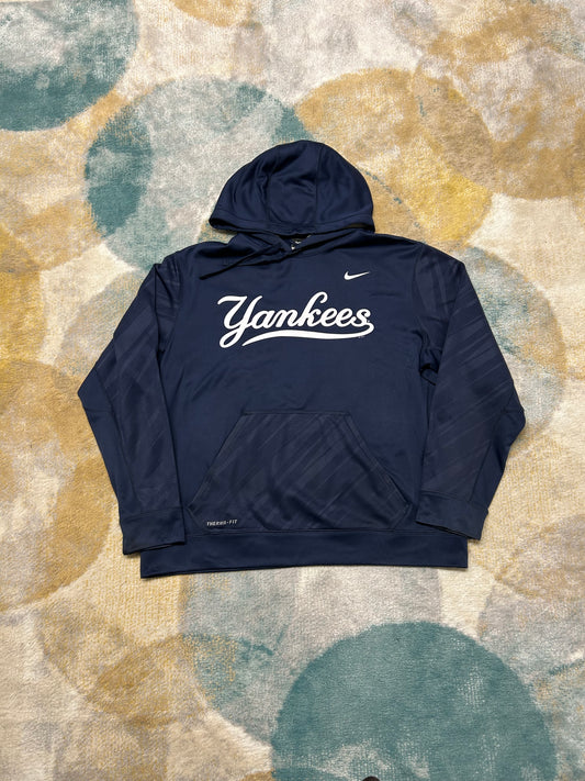 Nike Yankees ThermaFit blue hoodie