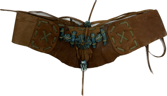Vintage Leather and Crystal Belt