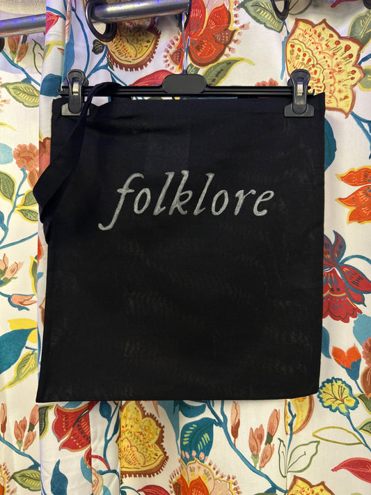 Taylor Swift 'folklore' Black Handpainted Tote Bag