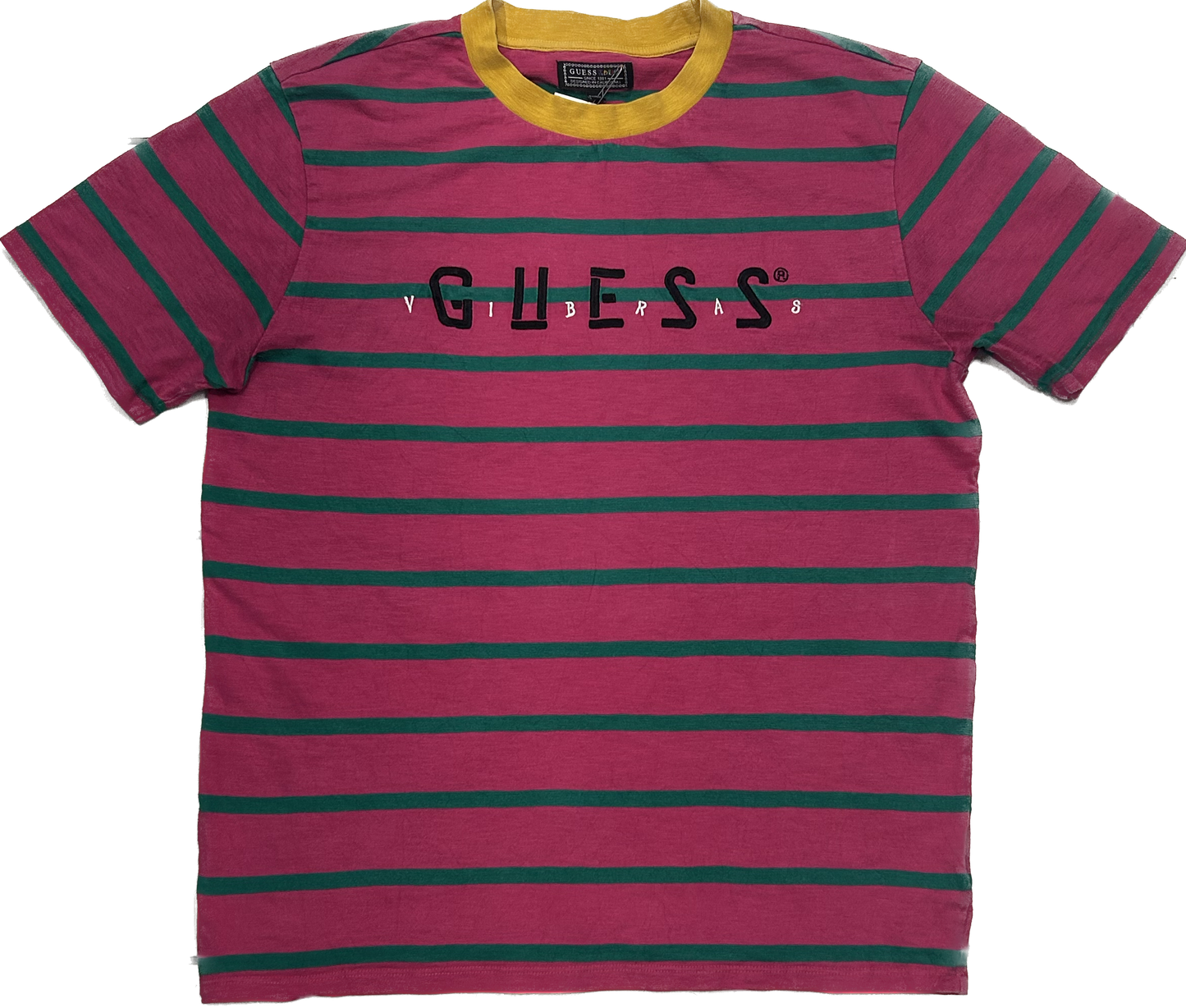 Guess x J Balvin Pink and Green T-shirt