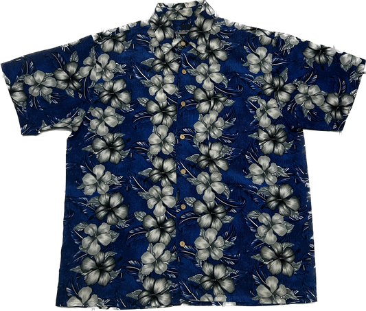 Dark Blue Floral Shirt