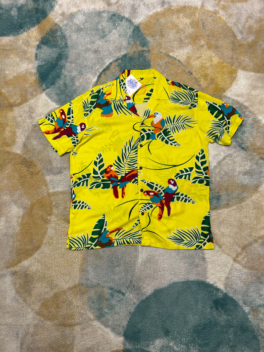 Yellow parrot cotton shirt